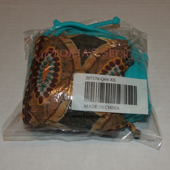 Victoria Secret Vintage Bandeau Boho String Bikini Set XS New - Picture 11 of 11